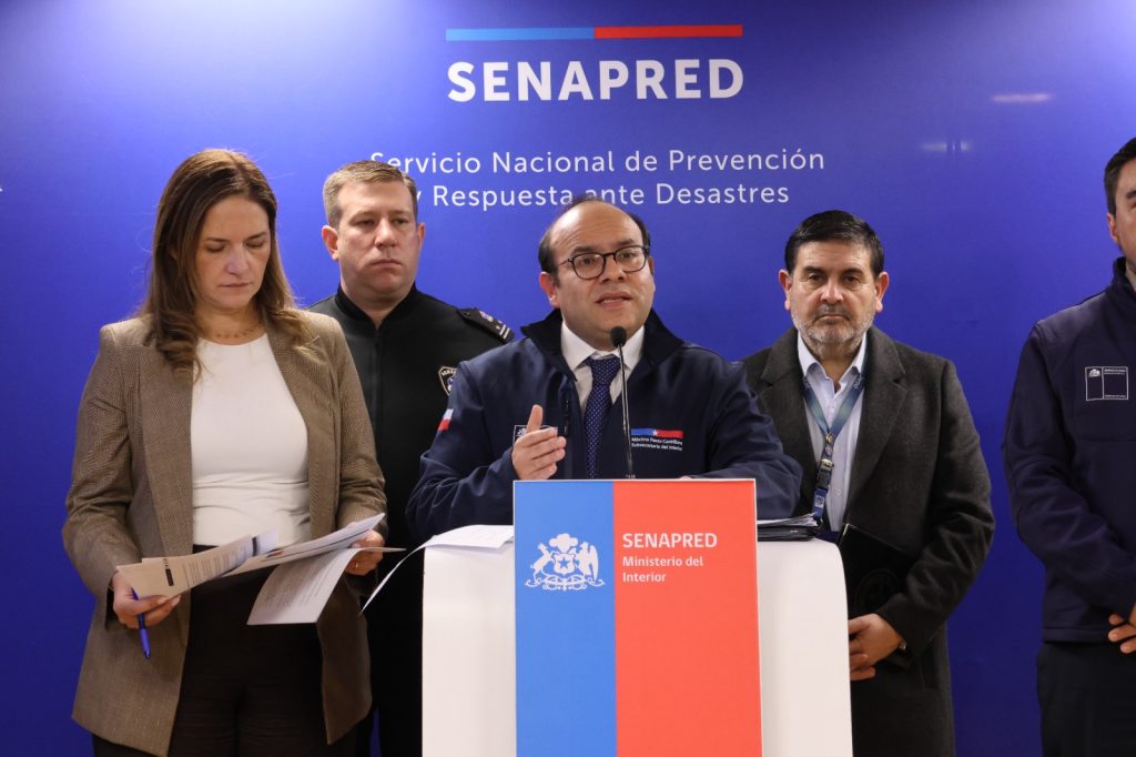 Gobierno refuerza medidas preventivas ante avance del sistema frontal y amplía alarma meteorológica a la Región de O’Higgins